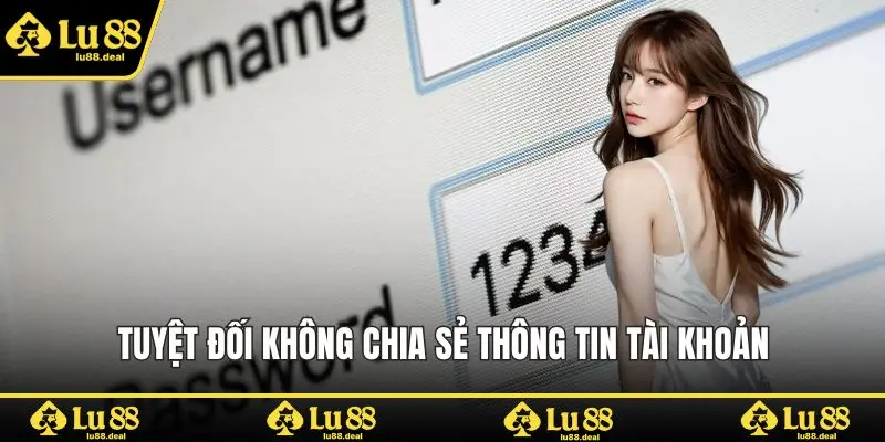 Tuyệt đối không chia sẻ thông tin tài khoản